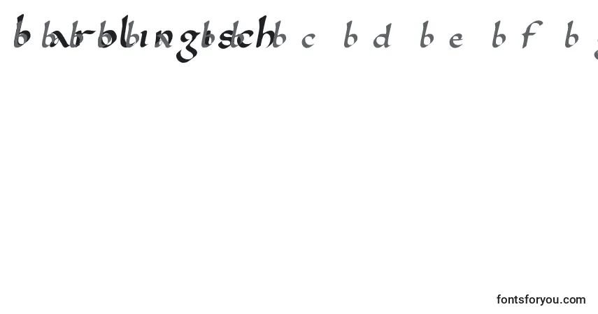 Czcionka Karolingisch – alfabet, cyfry, specjalne znaki