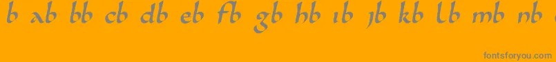 Karolingisch Font – Gray Fonts on Orange Background