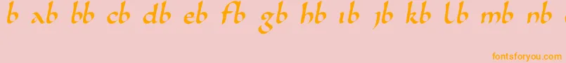 Karolingisch Font – Orange Fonts on Pink Background