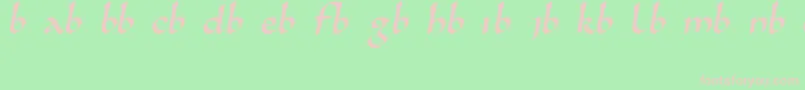 Karolingisch Font – Pink Fonts on Green Background