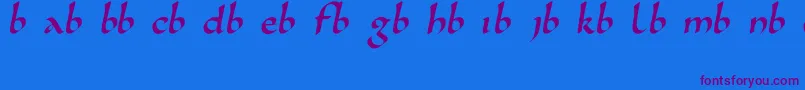 Karolingisch Font – Purple Fonts on Blue Background