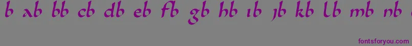 Karolingisch Font – Purple Fonts on Gray Background