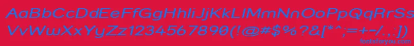 Strcmit Font – Blue Fonts on Red Background