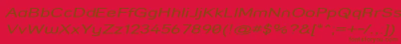 Strcmit Font – Brown Fonts on Red Background
