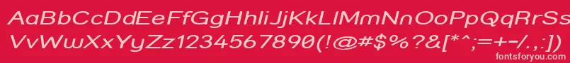 Strcmit Font – Pink Fonts on Red Background