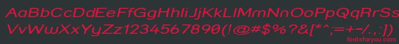 Strcmit Font – Red Fonts on Black Background
