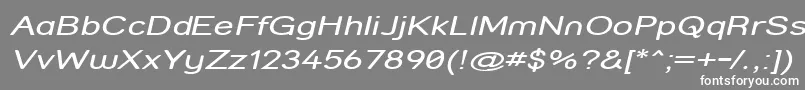 フォントStrcmit – 灰色の背景に白い文字