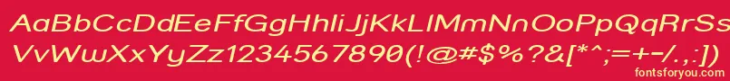 Strcmit Font – Yellow Fonts on Red Background