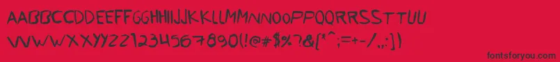 Fiado Font – Black Fonts on Red Background