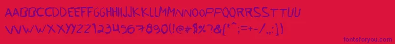 Fiado Font – Purple Fonts on Red Background