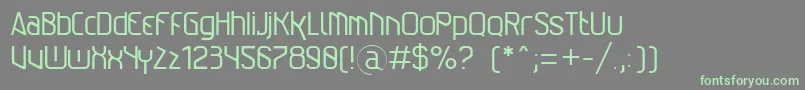 AlexindrExtremeditNormal-fontti – vihreät fontit harmaalla taustalla