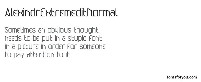 AlexindrExtremeditNormal Font