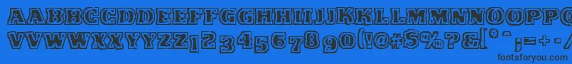 VtcFunkinfratRegular Font – Black Fonts on Blue Background