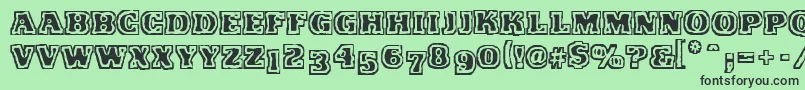 VtcFunkinfratRegular Font – Black Fonts on Green Background