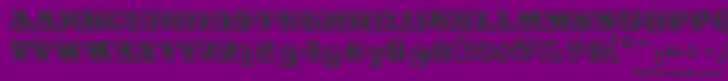 VtcFunkinfratRegular-Schriftart – Schwarze Schriften auf violettem Hintergrund