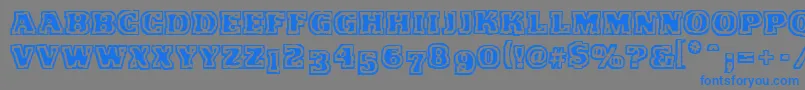 VtcFunkinfratRegular Font – Blue Fonts on Gray Background