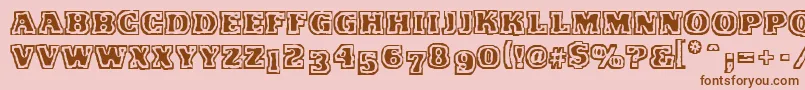 VtcFunkinfratRegular Font – Brown Fonts on Pink Background