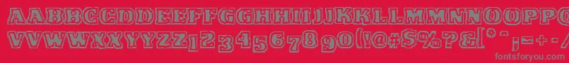 VtcFunkinfratRegular-Schriftart – Graue Schriften auf rotem Hintergrund