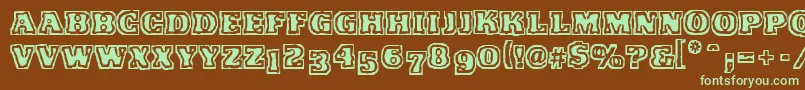 VtcFunkinfratRegular Font – Green Fonts on Brown Background