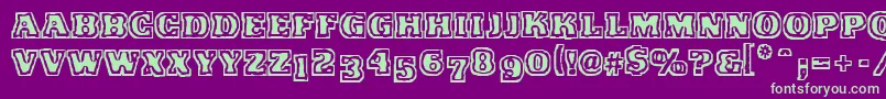 VtcFunkinfratRegular Font – Green Fonts on Purple Background