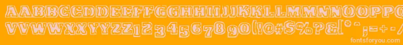 VtcFunkinfratRegular-Schriftart – Rosa Schriften auf orangefarbenem Hintergrund