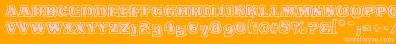 VtcFunkinfratRegular Font – Pink Fonts on Orange Background
