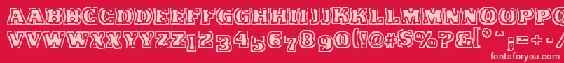 VtcFunkinfratRegular Font – Pink Fonts on Red Background