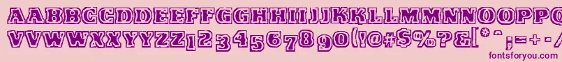 VtcFunkinfratRegular Font – Purple Fonts on Pink Background