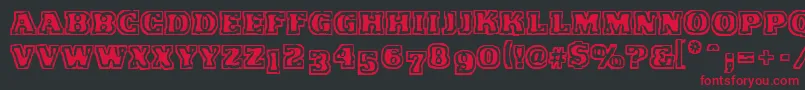 VtcFunkinfratRegular Font – Red Fonts on Black Background