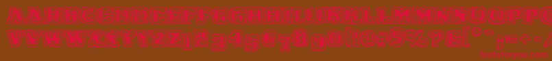 Шрифт VtcFunkinfratRegular – красные шрифты на коричневом фоне