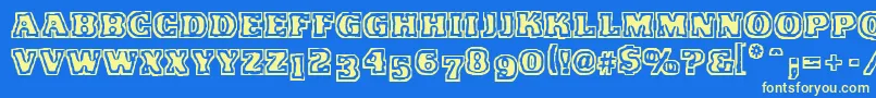 More about VtcFunkinfratRegular Font VtcFunkinfratRegular Font – Yellow Fonts on Blue Background