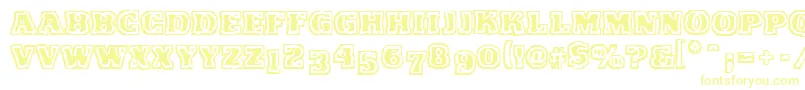 VtcFunkinfratRegular-fontti – keltaiset fontit valkoisella taustalla
