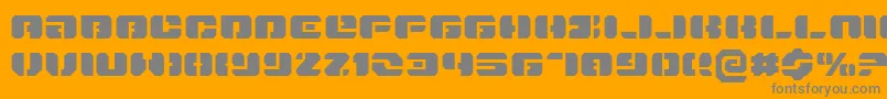 Danstargateex Font – Gray Fonts on Orange Background