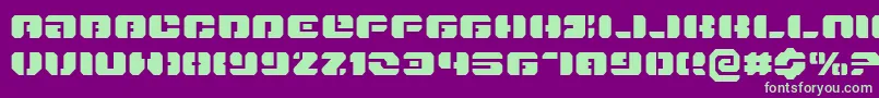 Danstargateex Font – Green Fonts on Purple Background