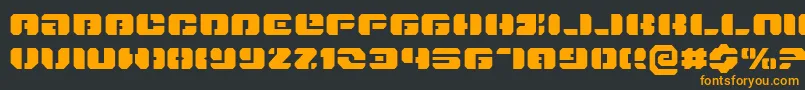 Danstargateex Font – Orange Fonts on Black Background