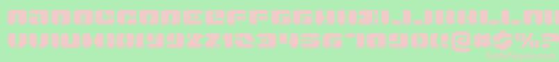 Danstargateex-fontti – vaaleanpunaiset fontit vihreällä taustalla