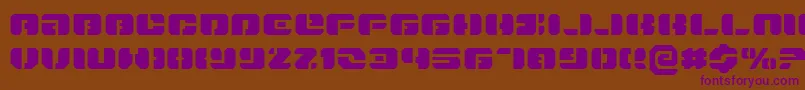 Danstargateex Font – Purple Fonts on Brown Background