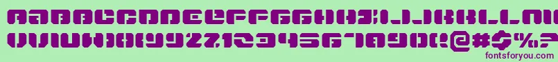 Danstargateex Font – Purple Fonts on Green Background