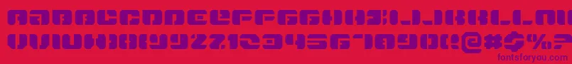 Danstargateex Font – Purple Fonts on Red Background