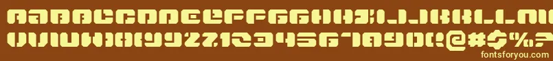 Danstargateex-fontti – keltaiset fontit ruskealla taustalla