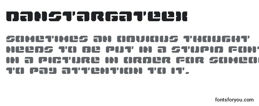 Обзор шрифта Danstargateex