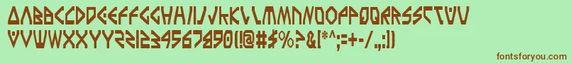 TerraFirmaCondensed Font – Brown Fonts on Green Background