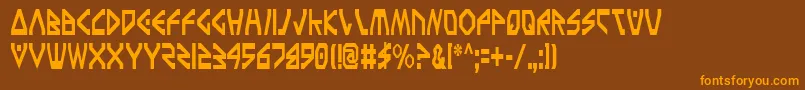 TerraFirmaCondensed Font – Orange Fonts on Brown Background