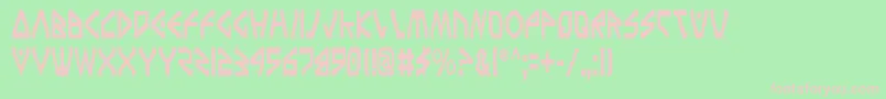 TerraFirmaCondensed Font – Pink Fonts on Green Background