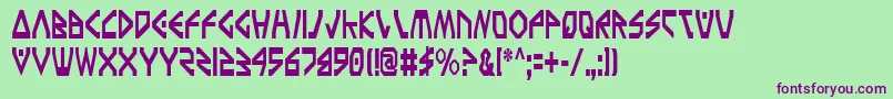 TerraFirmaCondensed Font – Purple Fonts on Green Background