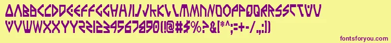 TerraFirmaCondensed Font – Purple Fonts on Yellow Background