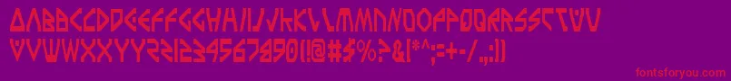 TerraFirmaCondensed Font – Red Fonts on Purple Background