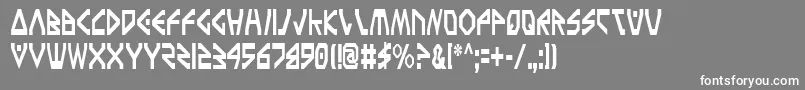 フォントTerraFirmaCondensed – 灰色の背景に白い文字