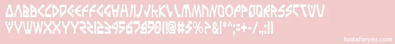 TerraFirmaCondensed Font – White Fonts on Pink Background