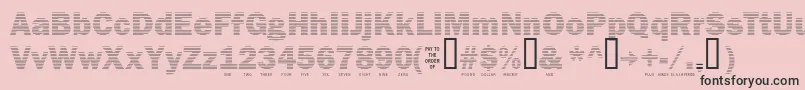 Secure24a Font – Black Fonts on Pink Background
